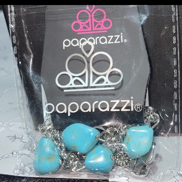 Badlands Beau Blue Bracelet Western Fashion Jewelry Paparazzi - Picture 3 of 3